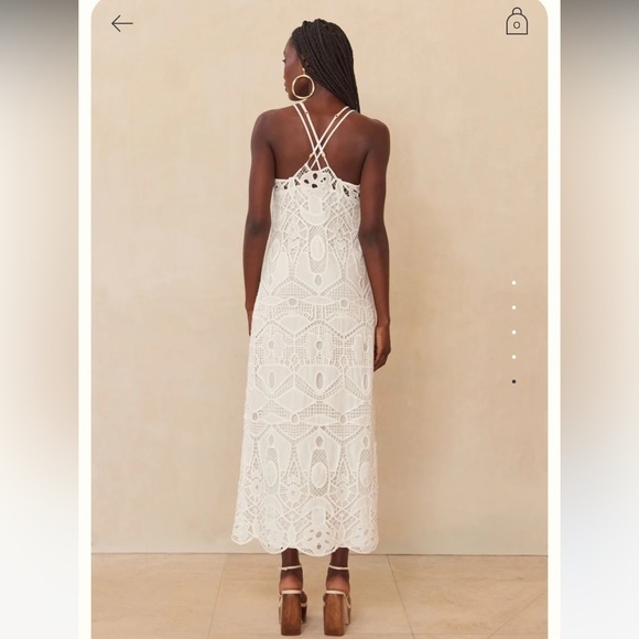 NWT Cult Gaia EVERLY DRESS midi size Medium in off white - Picture 4 of 16